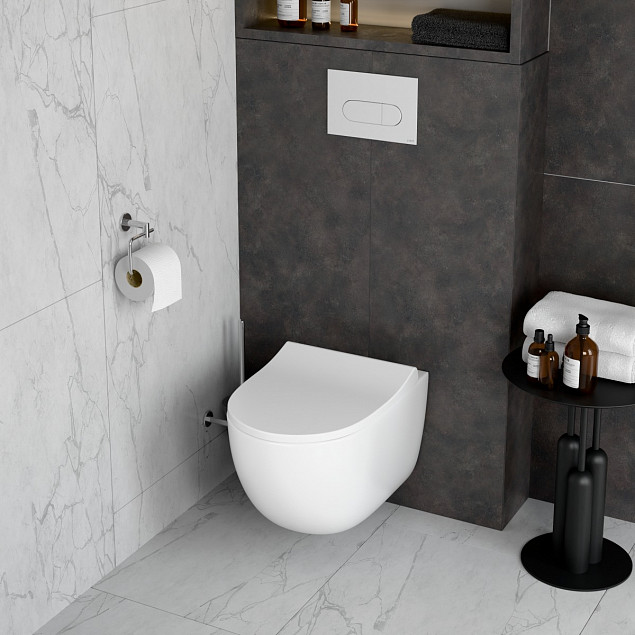 Подвесной унитаз VitrA Sento (Сенто) 7878B003-0075 без сиденья, безободковый смыв торнадо QuantumFlush (КвантумФлаш), белый, санитарный фарфор, антибактериальное покрытие Hygiene (Хайджн) фото 6