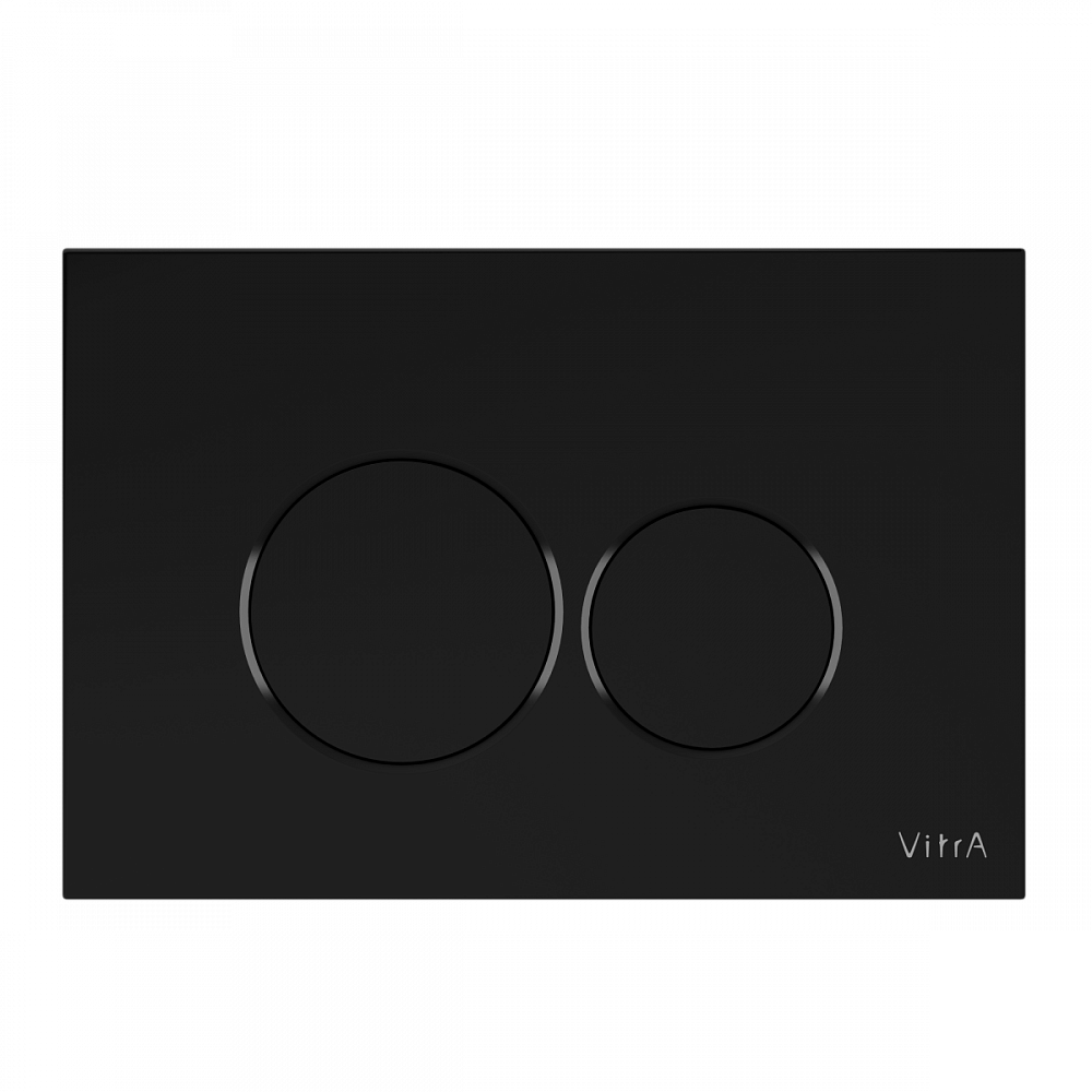 Кнопка смыва для инсталляции VitrA Origin (Ориджин) 740-2450, глянцевая, черная двойный смыв