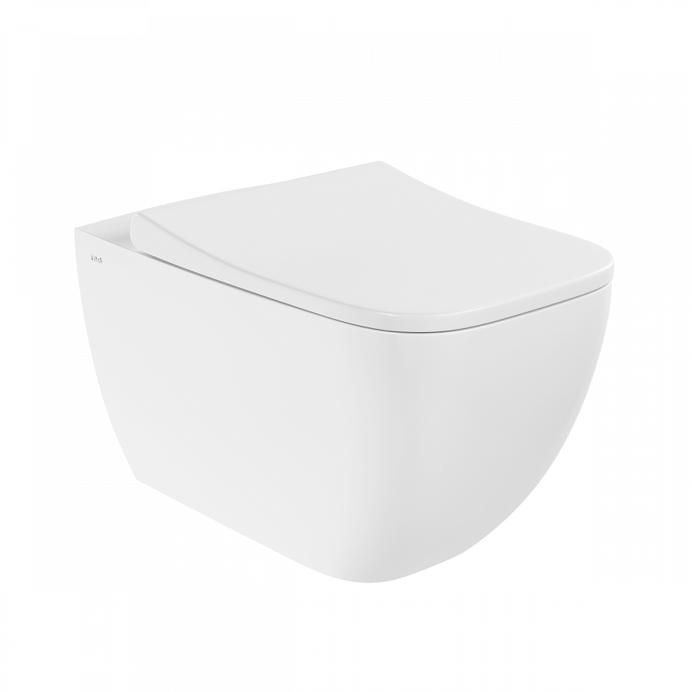 Подвесной унитаз VitrA Shift (Шифт) 7742B003-0075, безободковый, Rim-ex (Рим-экс), белый, санитарный фарфор, антибактериальное покрытие Hygiene (Хайджн)
