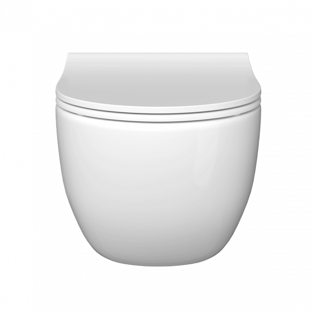 Подвесной унитаз VitrA Sento (Сенто) 7748B003-0075 без сиденья, безободковый, Rim-ex (Рим-экс), белый, санитарный фарфор, антибактериальное покрытие Hygiene (Хайджн) фото 2