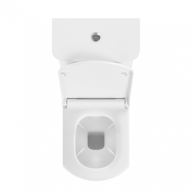 Унитаз-компакт напольный VitrA Serenada (Серенада) 9722B003-7203, с сиденьем микролифт, белый, санитарный фарфор, антибактериальное покрытие Hygiene (Хайджн) фото 3