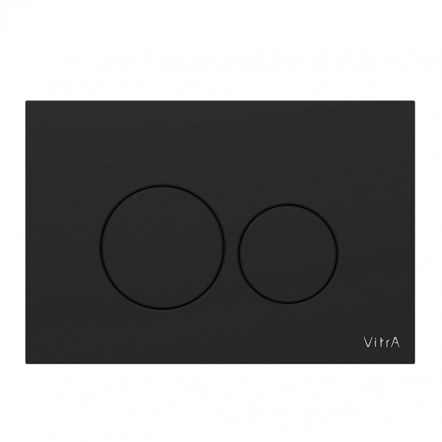 Кнопка смыва для инсталляции VitrA Origin (Ориджин) 740-2411, матовая черная двойный смыв фото 1