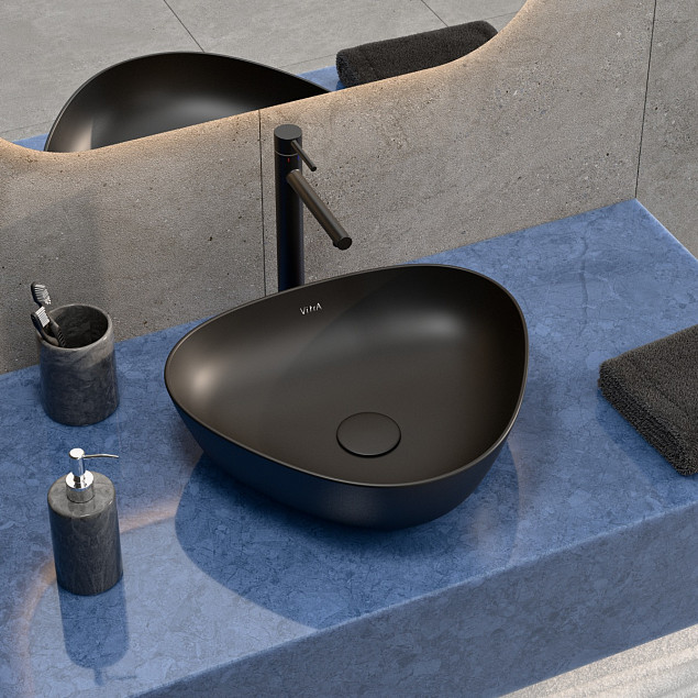 Смеситель для раковины-чаши VitrA Origin (Ориджин) A4255836, однорычажный, матовый черный, латунь фото 5