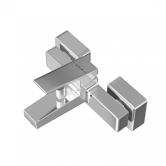 Настенный смеситель для ванны VitrA Minimax Square (Минимакс Скуэр) A43520EXP, однорычажный, хром, латунь фото 2