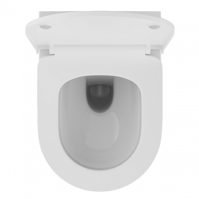 Подвесной унитаз VitrA Zentrum Round (Зентрум Раунд) 7786B003-0075, безободковый SmoothFlush (Смусфлаш), белый, санитарный фарфор, антибактериальное покрытие Hygiene (Хайджн) фото 3