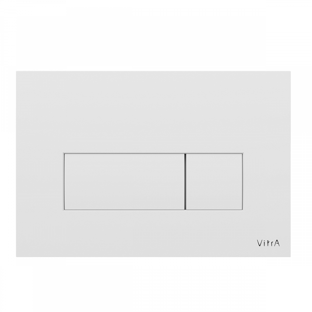 Кнопка смыва для инсталляции VitrA Root Square (Рут Скуэр) 740-2300, глянцевая, белая двойный смыв