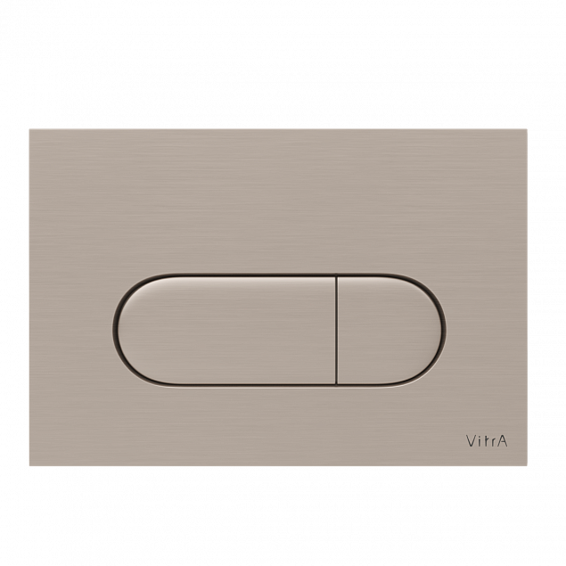 Кнопка смыва для инсталляции VitrA Root Round (Рут Раунд) 740-2295, брашированный никель двойный смыв фото 1