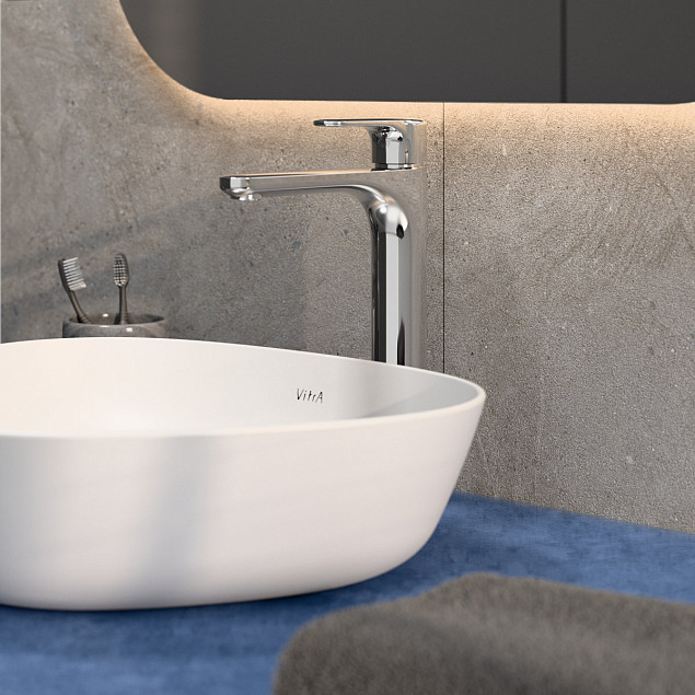 Смеситель для раковины VitrA Root Round (Рут Раунд) A42707EXP, однорычажный, хром, латунь фото 6