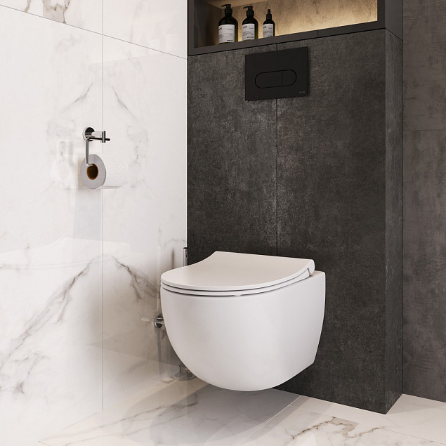 Подвесной унитаз VitrA Sento (Сенто) 7748B003-0075 без сиденья, безободковый, Rim-ex (Рим-экс), белый, санитарный фарфор, антибактериальное покрытие Hygiene (Хайджн) фото 6