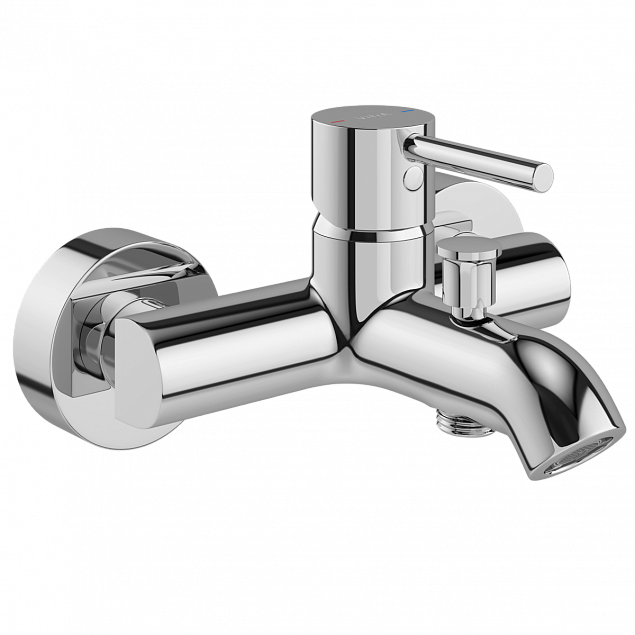 Смеситель настенный VitrA Minimax S (Минимакс С) A41994EXP, для ванны, однорычажный, хром, латунь фото 1