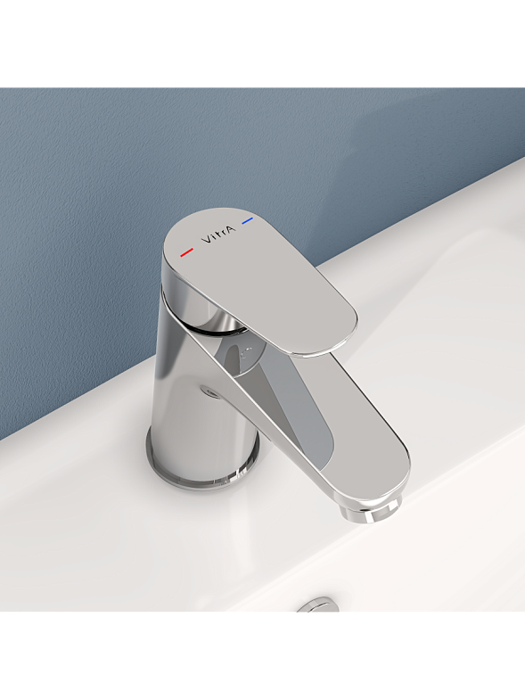 Смеситель для раковины VitrA Flow Round однорычажный хром латунь фото 7