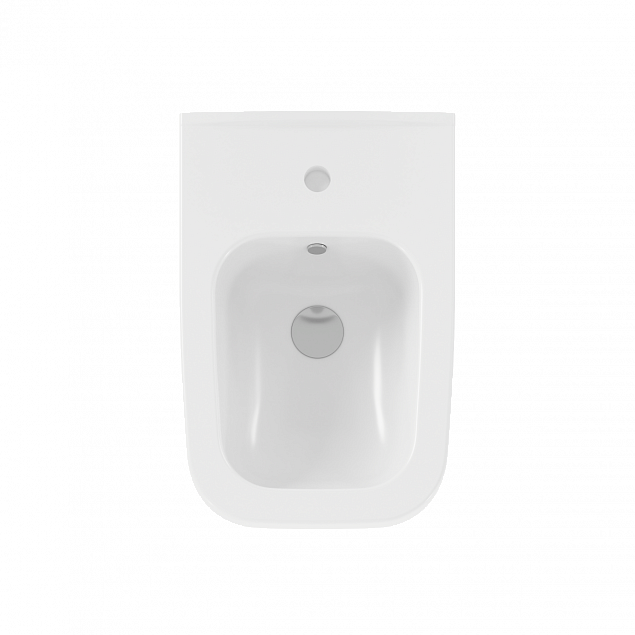 Биде VitrA Integra Square (Интегра Скуэр) 7083B003-0288, подвесное, белое, с отверстием под смеситель, покрытие Hygiene (Хайджн) фото 3
