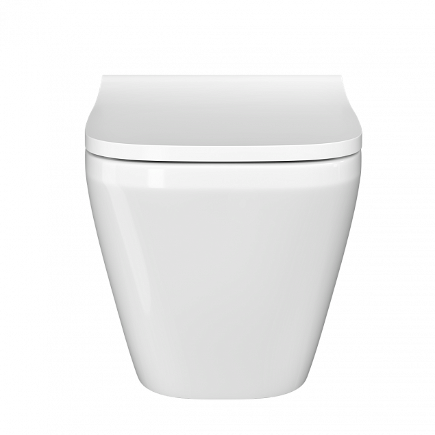 Подвесной унитаз VitrA Integra Square (Интегра Скуэр) 7082B003-0075, безободковый, Rim-ex (Рим-экс), белый, санитарный фарфор, антибактериальное покрытие Hygiene (Хайджн) фото 2