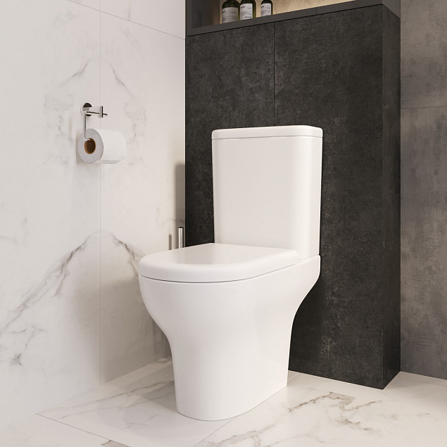 Унитаз-компакт напольный VitrA Zentrum (Зентрум) 9824B003-7219, с сиденьем микролифт, белый, санитарный фарфор, антибактериальное покрытие Hygiene (Хайджн) фото 5
