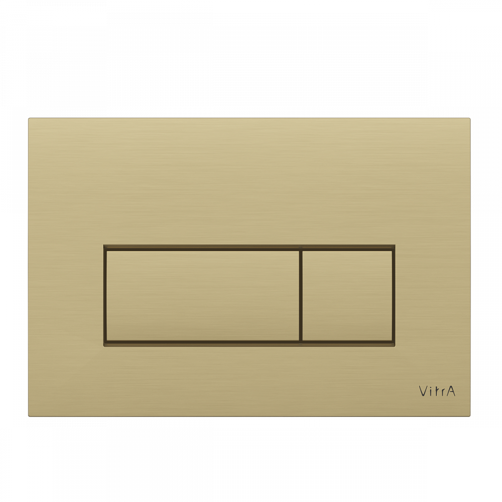 Кнопка смыва для инсталляции VitrA Root Square (Рут Скуэр) 740-2325, брашированное золото двойный смыв